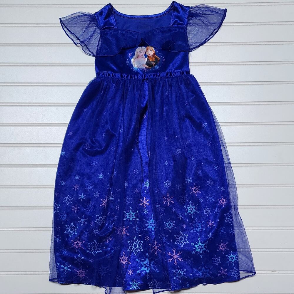 Disney Frozen Elsa & Anna Princess Dress Size XS (4-5) Blue